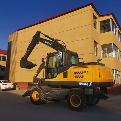 Minikoparka kołowa o mocy 125 KM Humanizowana konstrukcja Minikoparka hydrauliczna