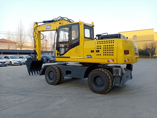 Niezawodna mini koparka na kółkach z silnikiem YUCHAI/YC4D125 i oponami 9,00-20/8