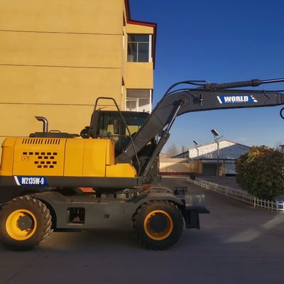 Minikoparka kołowa o mocy 125 KM Humanizowana konstrukcja Minikoparka hydrauliczna