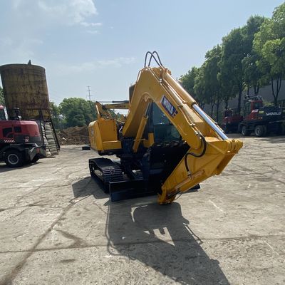 Żółta minikoparka gąsienicowa Hydrauliczna koparka kompaktowa z silnikiem Yanmar