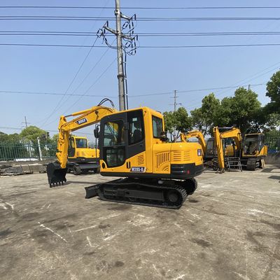 Żółta minikoparka gąsienicowa Hydrauliczna koparka kompaktowa z silnikiem Yanmar