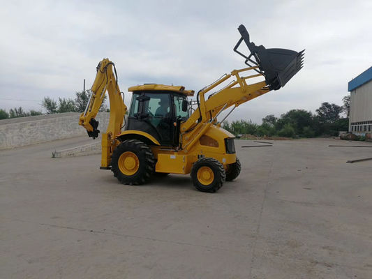 Kompaktowa koparko-ładowarka z napędem na cztery koła 8200 kg Koparko-ładowarka czołowa