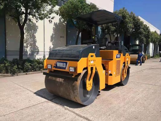 Przegubowa rama Wibracyjny walec z pojedynczym bębnem 6000 kg Mini walec drogowy