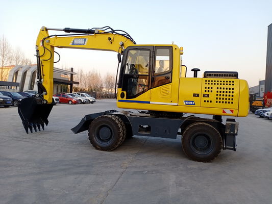 92 KW silnik Mini Ekskawator z kołami Max. Radiusz kopania 8000MM 9,00-20/8 opony