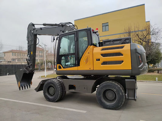 Mini Log Grapple Wheel Backhoe Excavator 0.6cbm Do 0.8cbm Do Inżynierii Miejskiej