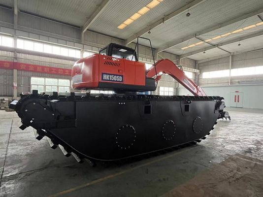 China Top Brand Nieużywany Ekskawator Amfibijny HK150SD Z 0,25 M3 Rzeka Czyszcząca Maszyna Long Reach Boom