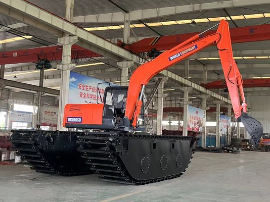 China Top Brand Nieużywany Ekskawator Amfibijny HK150SD Z 0,25 M3 Rzeka Czyszcząca Maszyna Long Reach Boom